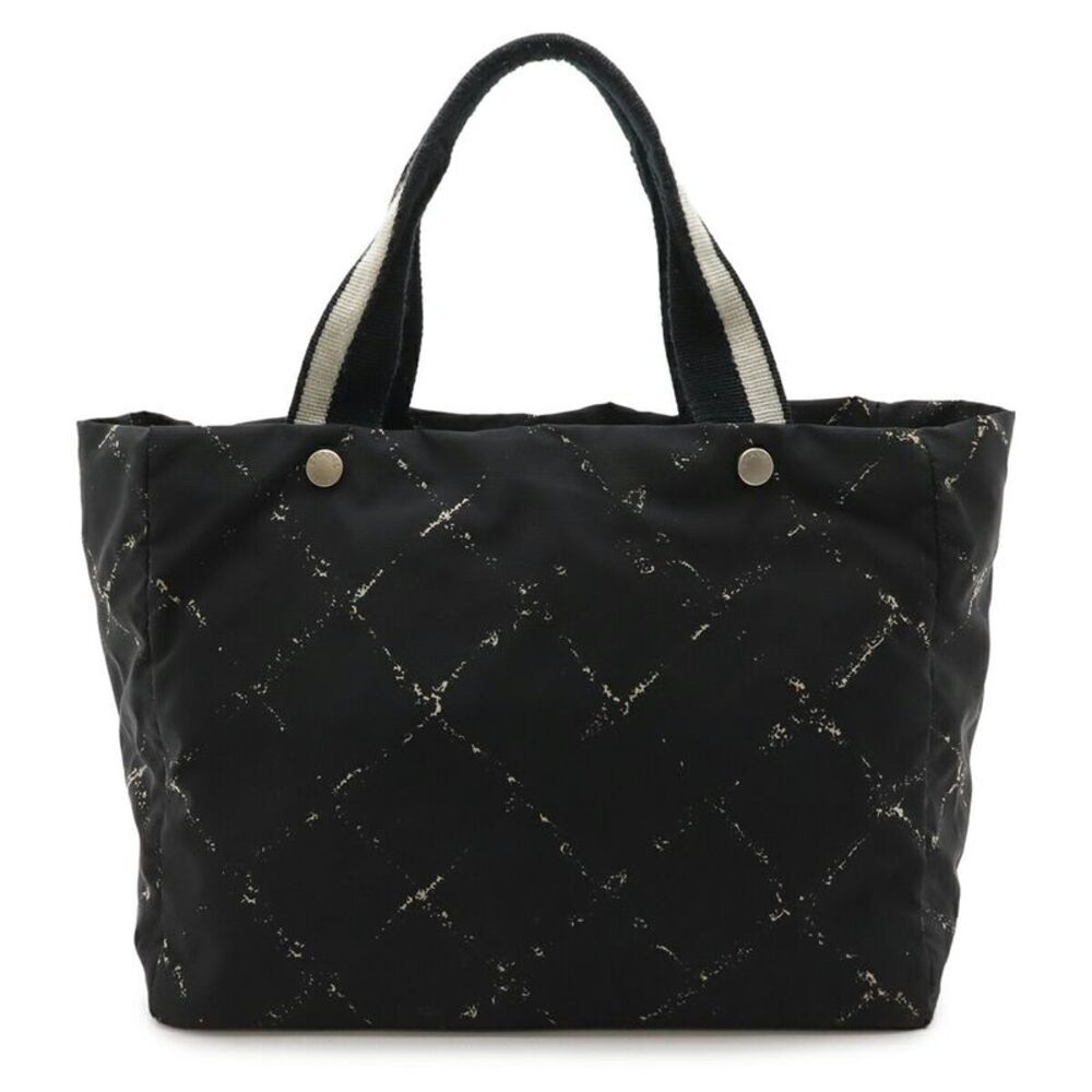 Chanel Nylon Tote Bag Black Red